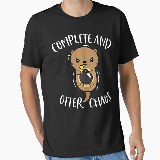 Complete and Otter Chaos Funny Cute Sea Otter Pun by MintedFresh