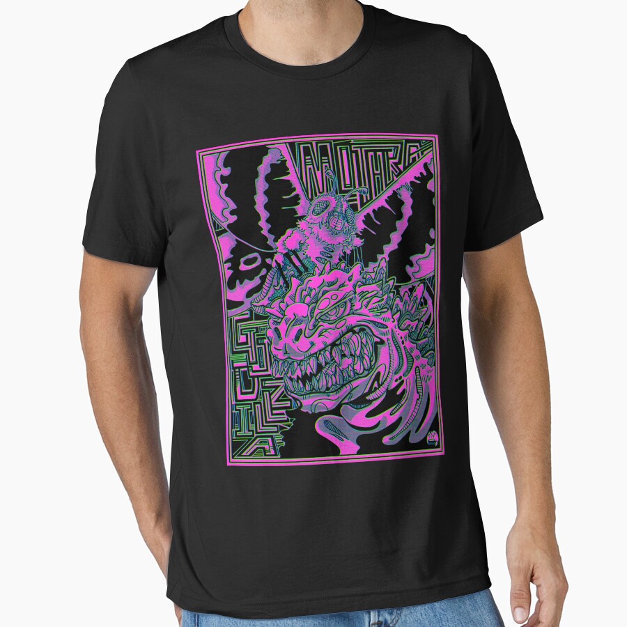 Mothra and Godzilla Neon by NonDecafArt