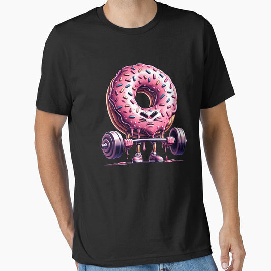Deadlift Weightlifting Funny Fitness Workout Gym Donut Lover by Kimberley King Art  King Art