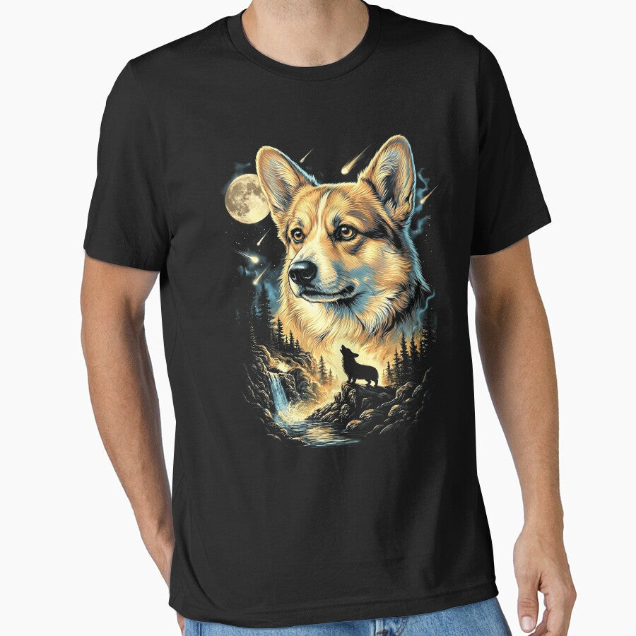 Corgi Howling At The Moon Wolves Meme Mystic Nature Wildlife by jakaun