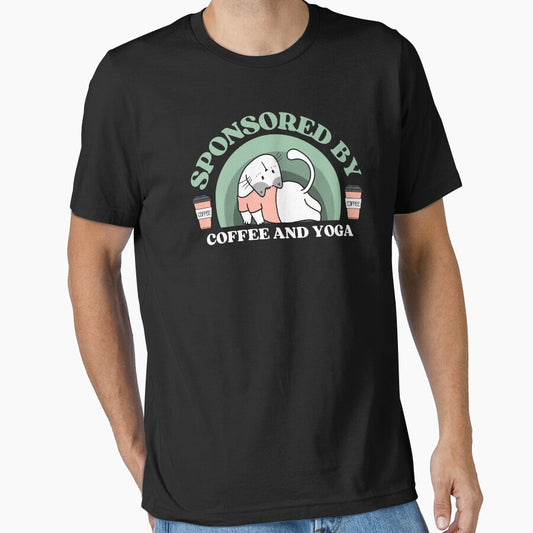 Sponsored by coffee and yoga funny yoga cat by reka88