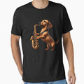 Dachshund Playing Saxophone Player Dog Lover by Kimberley King Art  King Art
