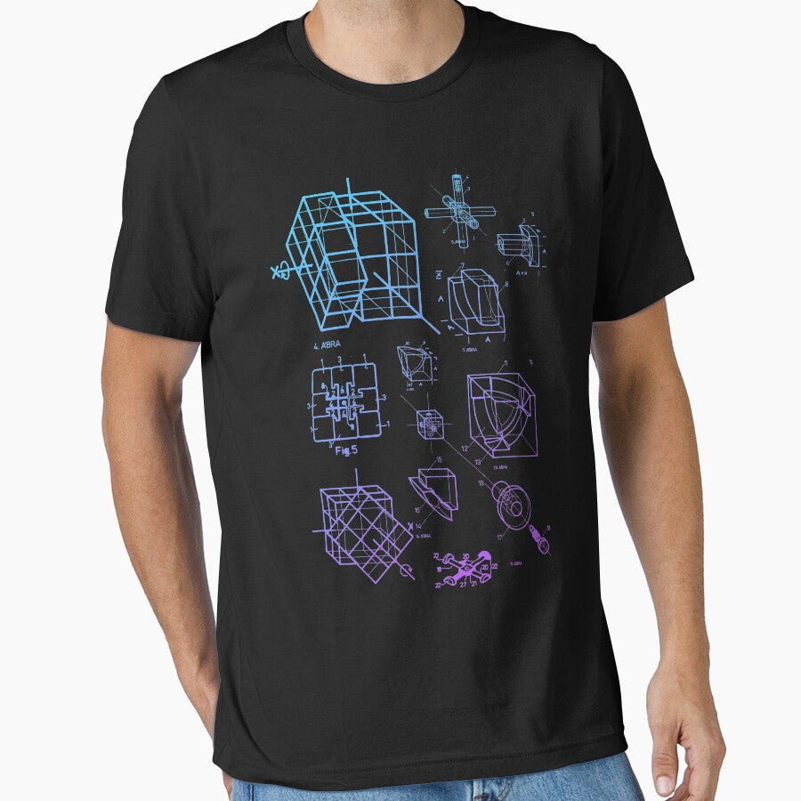 BLue Rubiks Cube 3x3 Patent Neon by jamboi