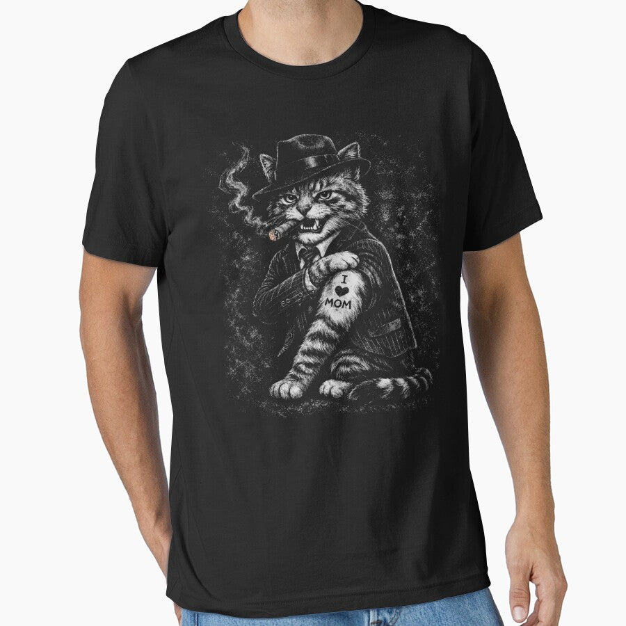 Cat I Love Mom Tattoo Funny Cat Lover Gift Cat Mafia by will freed18
