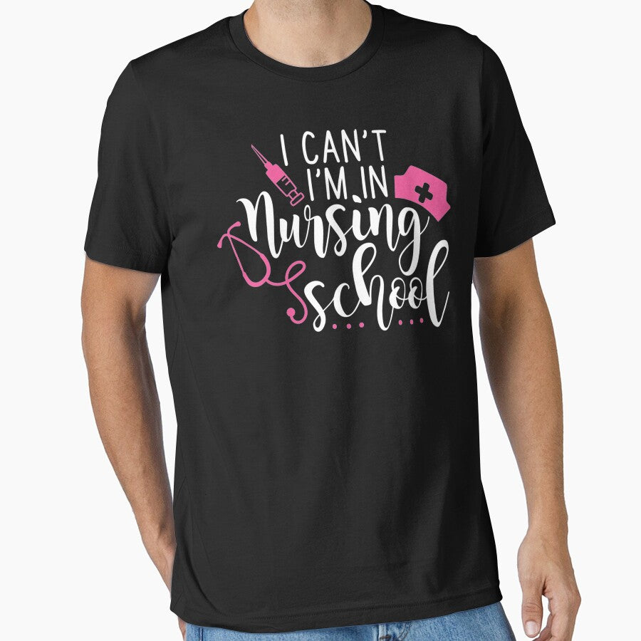 I Can'T I'M In Nursing School Funny Nurse Rn Lnp Gift by JosephFineArts