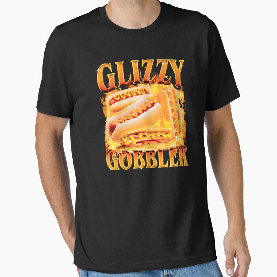 Glizzy Gobbler Funny Meme Hot Dog Vintage Food Humor Street Slang Gen Z Joke Gift by Namerreh59Art