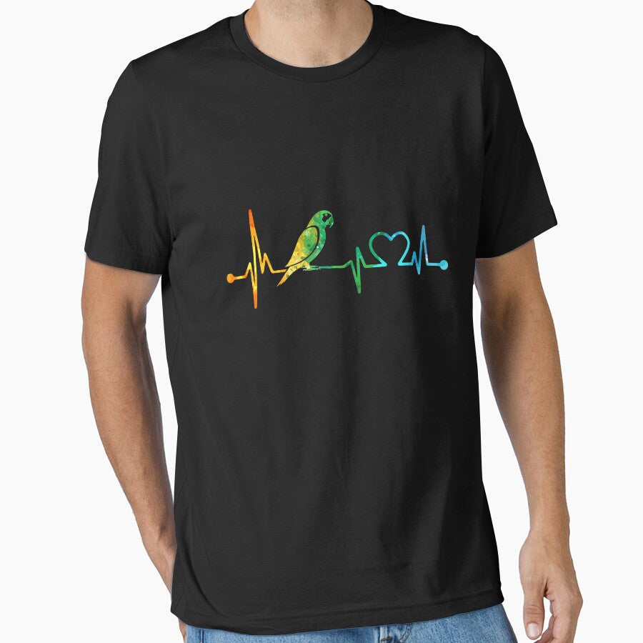 PARROT HEARTBEAT WATERCOLOR by WinghiDesign