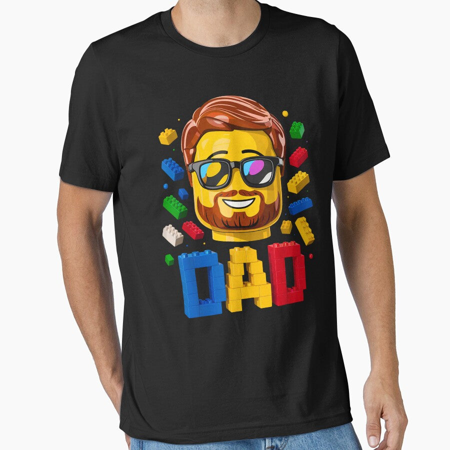 Dad Master Builder Building Bricks Blocks Father's Day Pixel Gamer by b3ida-zl