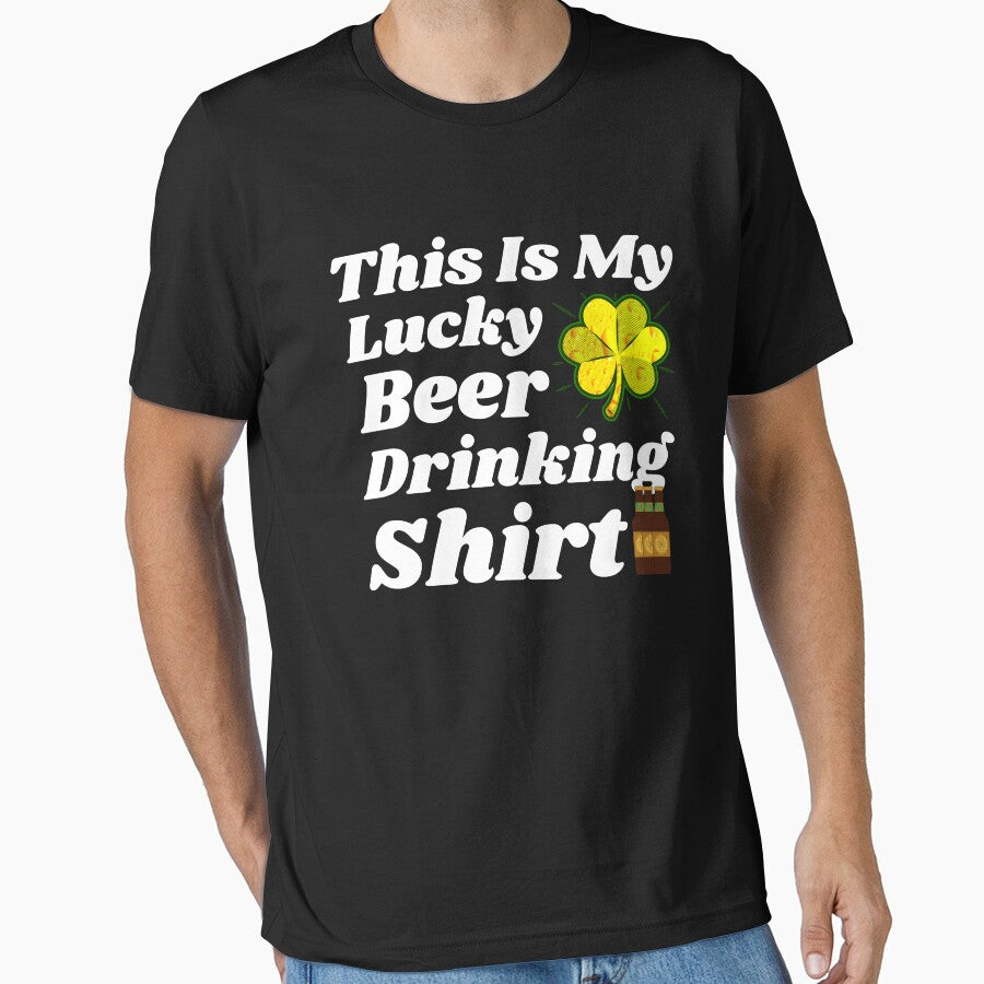 This Is My Lucky Beer Drinking Shirt by MoonsmileProd