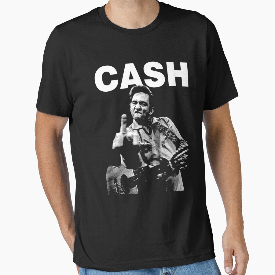 Johnny Cash - Middle Finger Vintage by cynthiabrunner