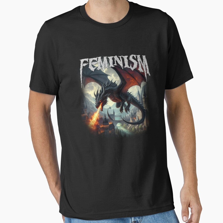 Feminism Dragon Vintage 90s Style, Dragon Lover by Ariana De Amicis
