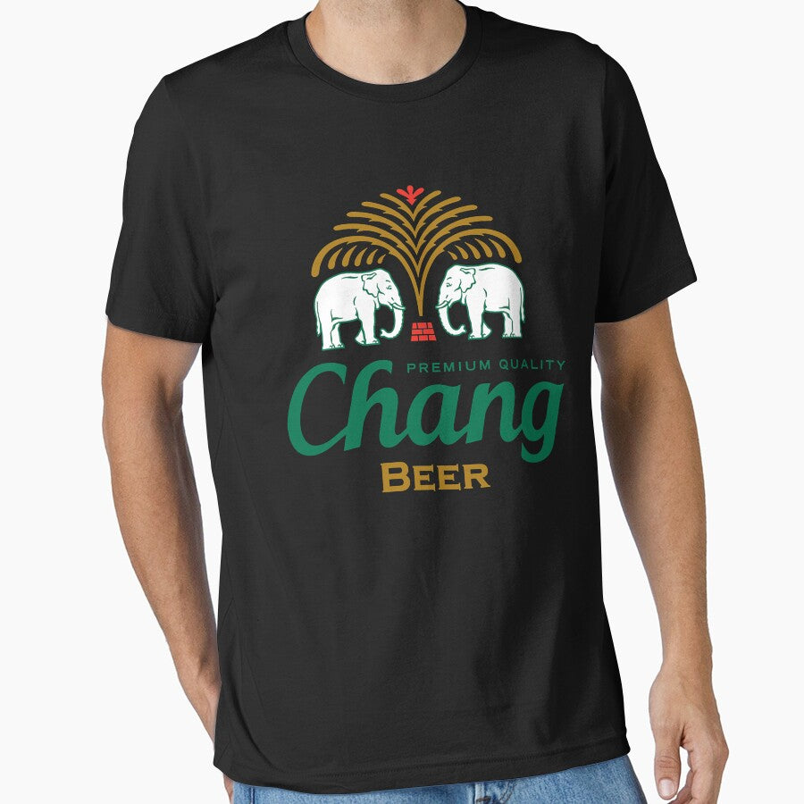 Thailand chang beer bottle label เบียร์ ช้าง essential t shirt by lakelachle5703