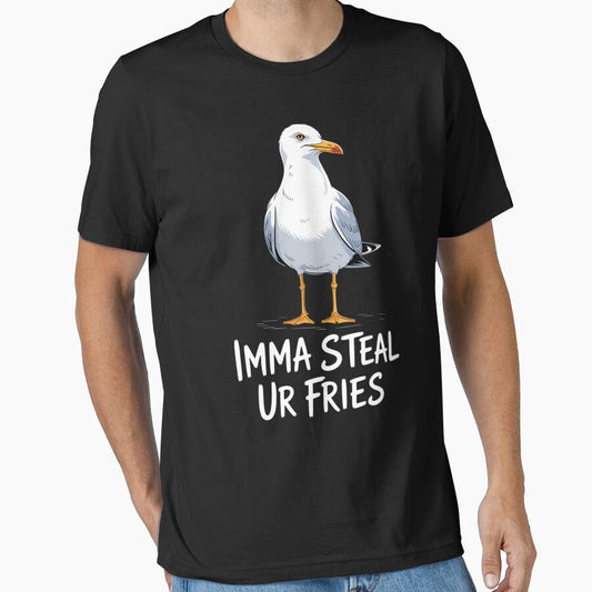 Imma steal ur fries Funny Cute Seagull Bird Animal Lovers by waazwee6
