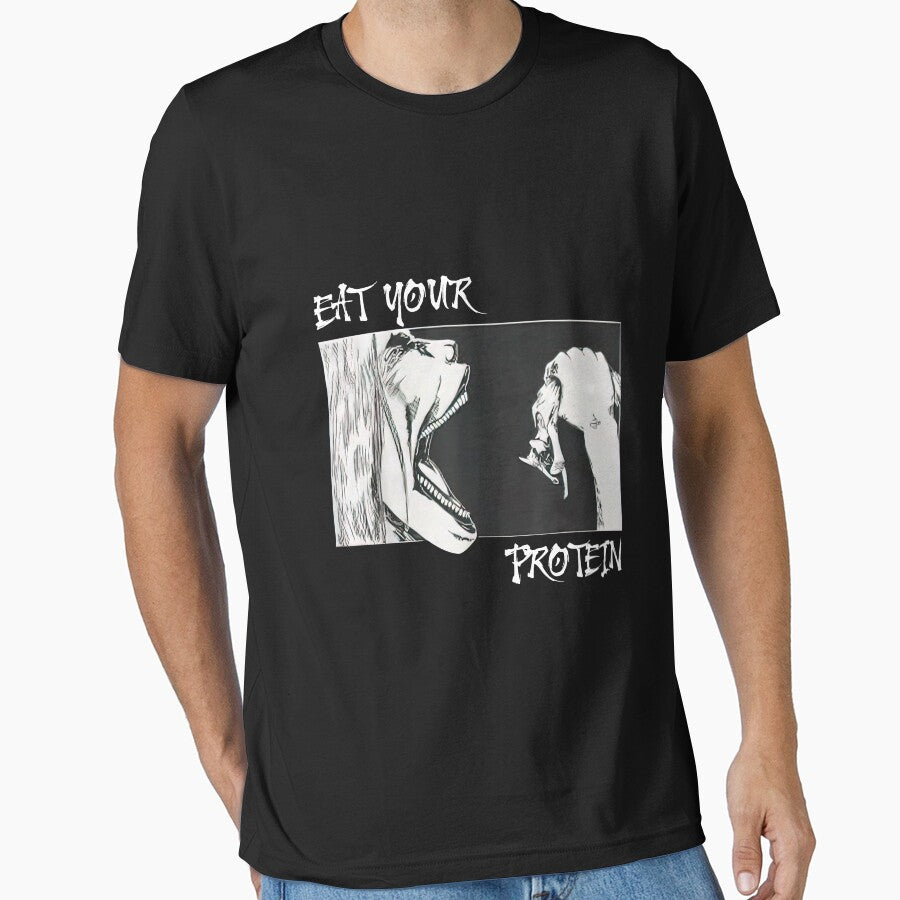 Eat Your Protein Funny Fitness Gym Attack On Titan by Pod-Adobi