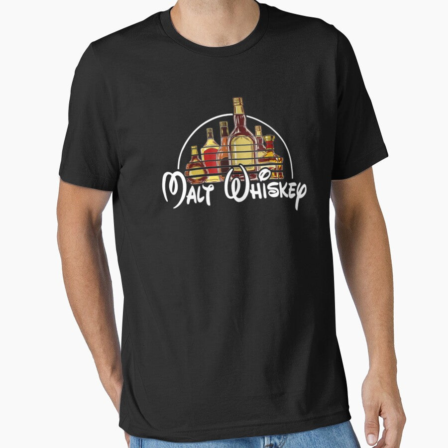 Malt Whiskey T shirt by Jose Art Studio