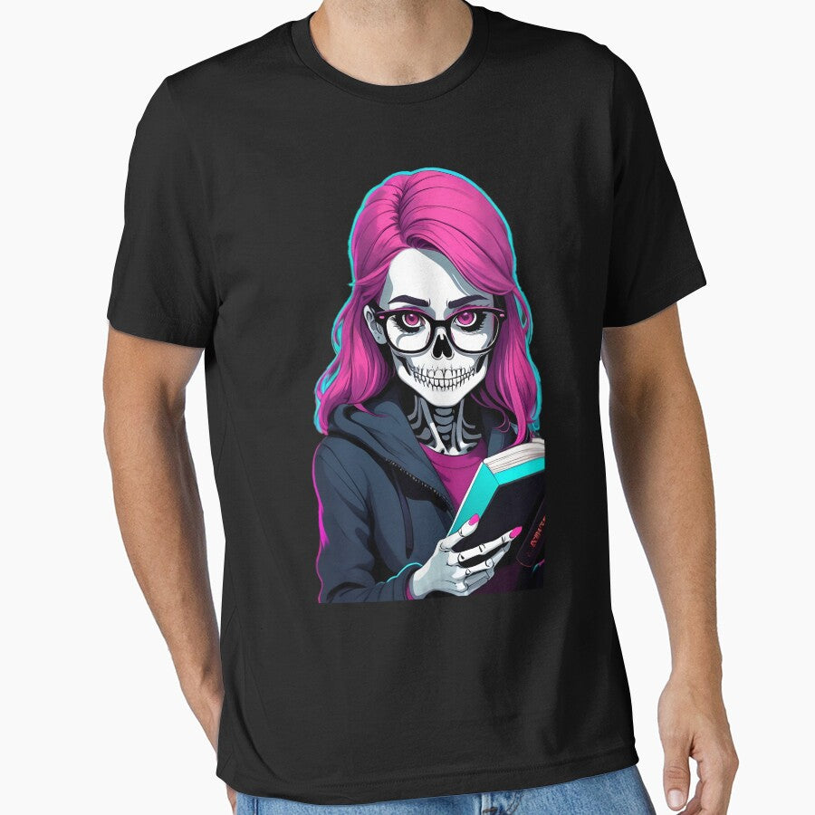 Preppy Skeleton Reading a Book by PlanetMarker