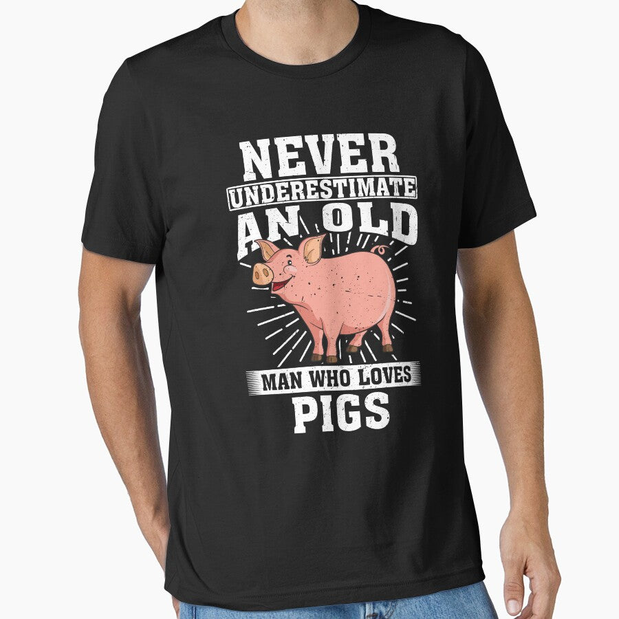 Never Underestimate An Old Man Who Loves Pigs by CosmoKitsch