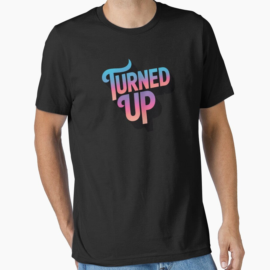 TURNED UP Typography Design – Bold Streetwear Graphic | Modern Urban Text Aesthetic by HOODYBUDSTYLES