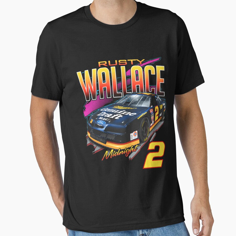 Rusty Wallace Vintage Nascar Car 2020 Black .  Essential . by hillishqwhil