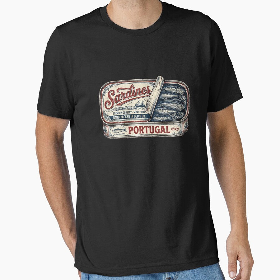 Protugal Sardines Tinned Fish Retro Vintage Graphic for Men Women by CF_VintageDesign