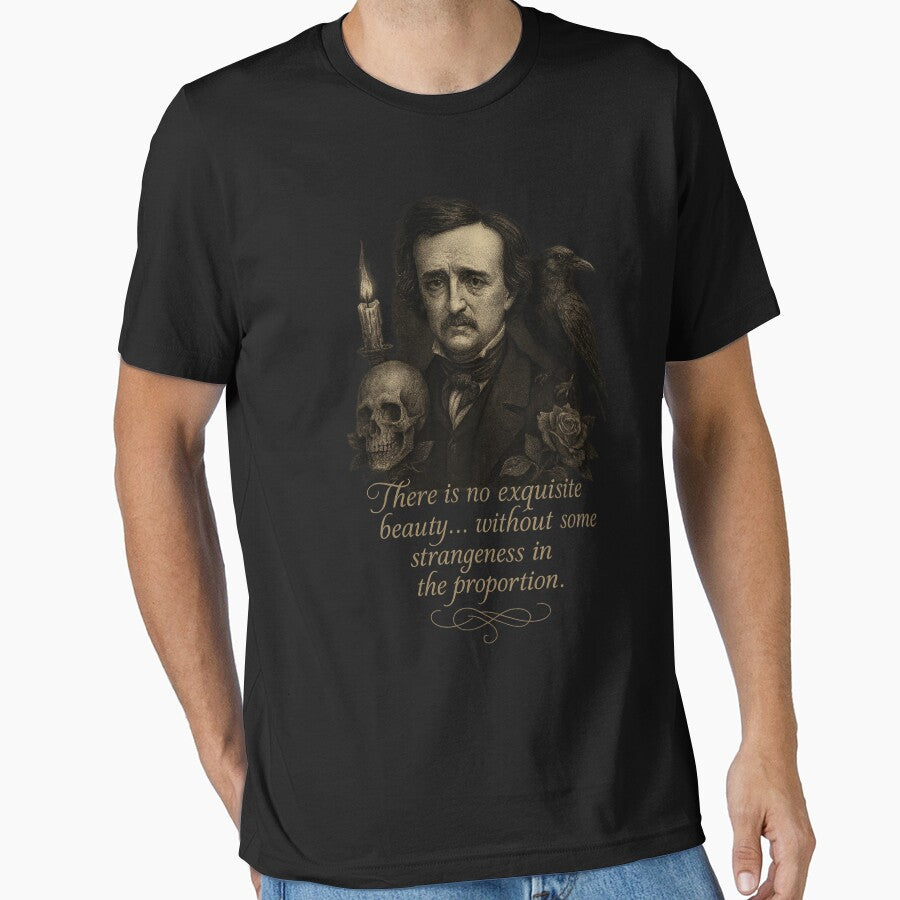 Edgar Allan Poe – “There Is No Exquisite Beauty” Gothic Portrait by getpressedshirt