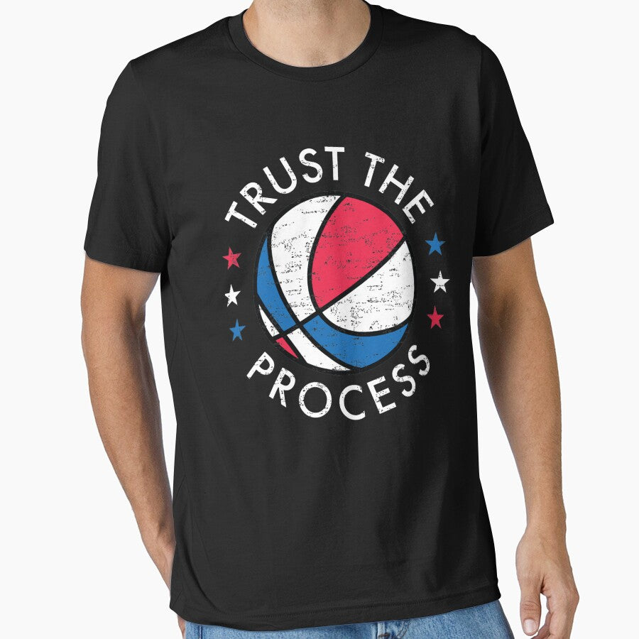 Trust The Process Philadelphia Basketball Retro Graphic by KRISTOLUIPPOLD