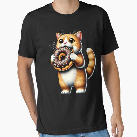 Cat Eating Donut Kitten Donut Lover by Kimberley King Art  King Art