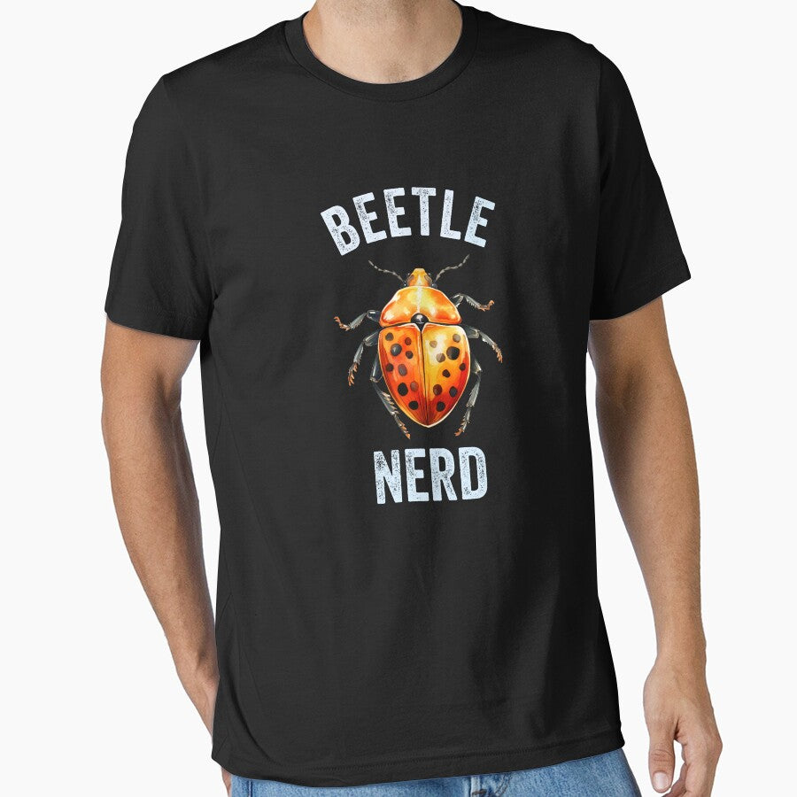Beetle Nerd Orange & Black Watercolor Beetle by Zurickdesigns