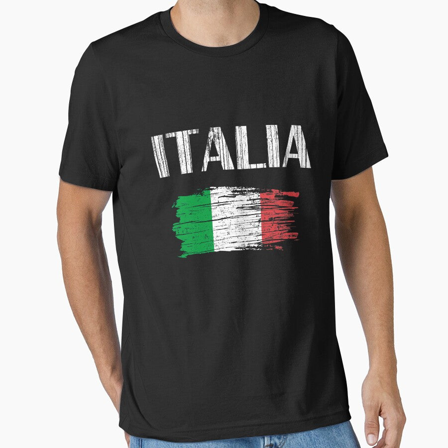 Italia Italian Flag Vintage Graphic - Italy Lovers Tourists Souvenir Cool National Gift by FunnySunny T-Shirts