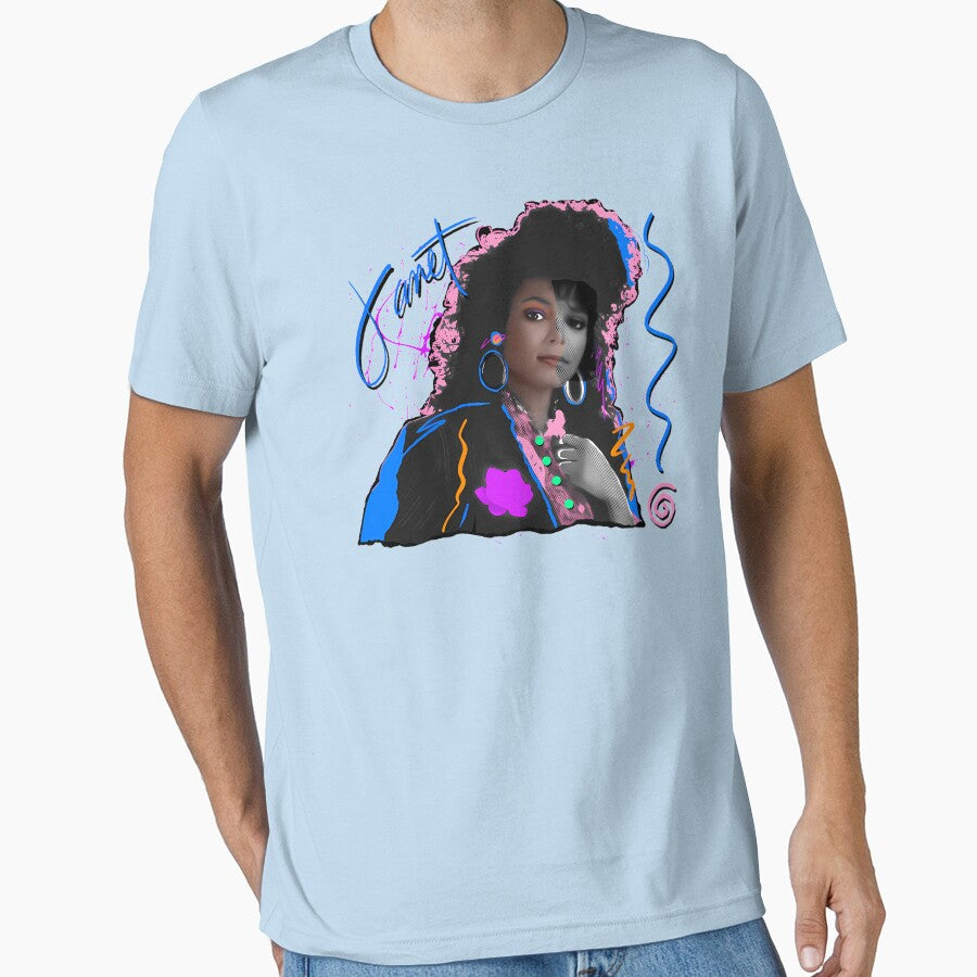 JANET-JACKSON-80S-RETRO-STYLE-T-SHIRT by gregmercyz