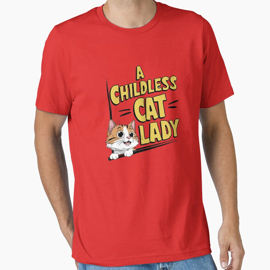 Proud Childless Cat Lady T-Shirt Design by Egyptian king ⭐⭐⭐⭐⭐