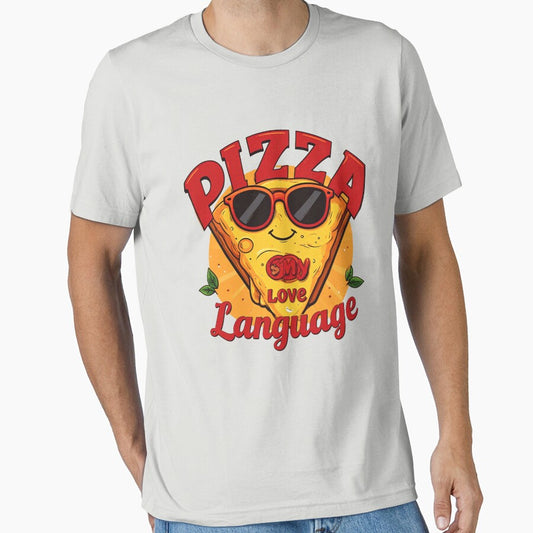 Pizza Is My Love Language Funny Cool Pizza Slice Sunglasses Foodie Graphic by HobsS