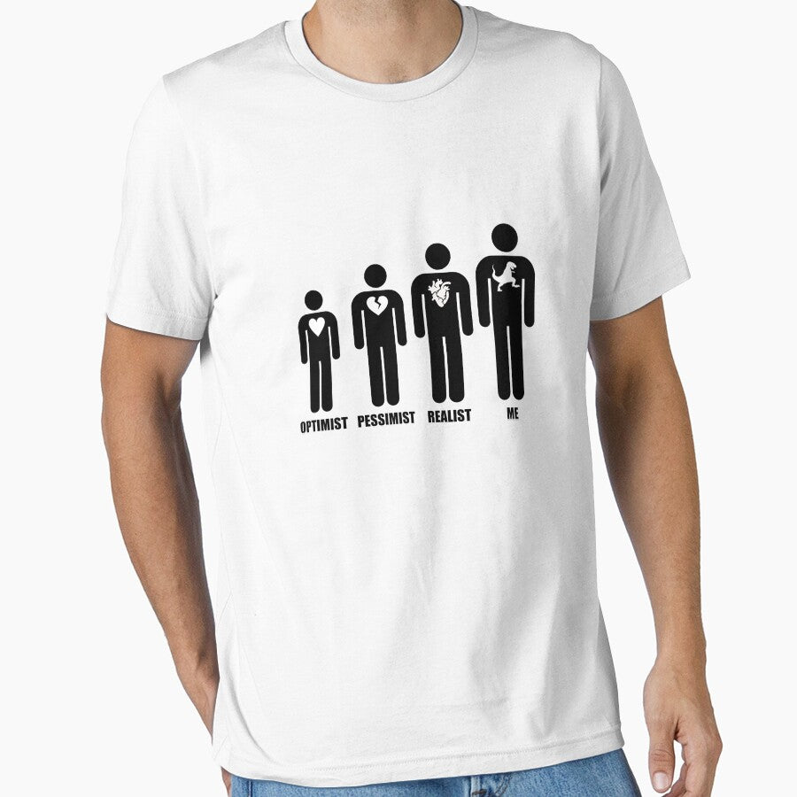 Optimist, Pessimist, Realist, T-Rex by wykd-designs