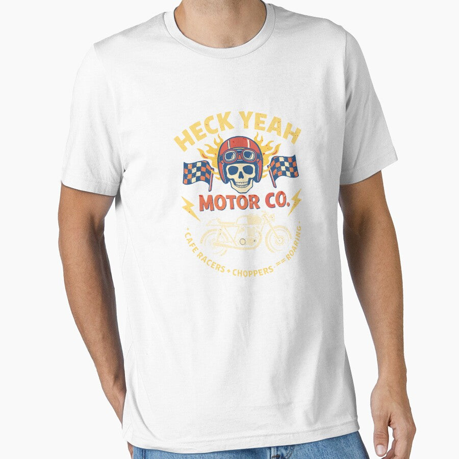 Motorcycle Cafe Racer T-Shirt by Matinez Pink