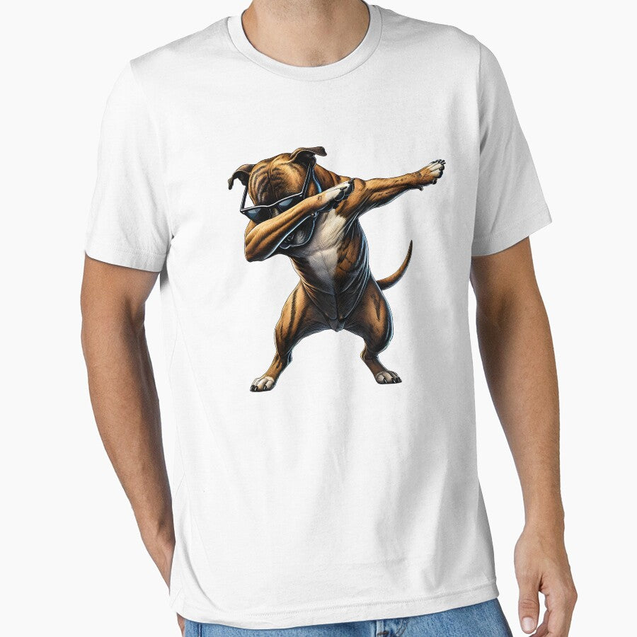 Dabbing Staffordshire Bull Terrier Dog Lover by Kimberley King Art  King Art