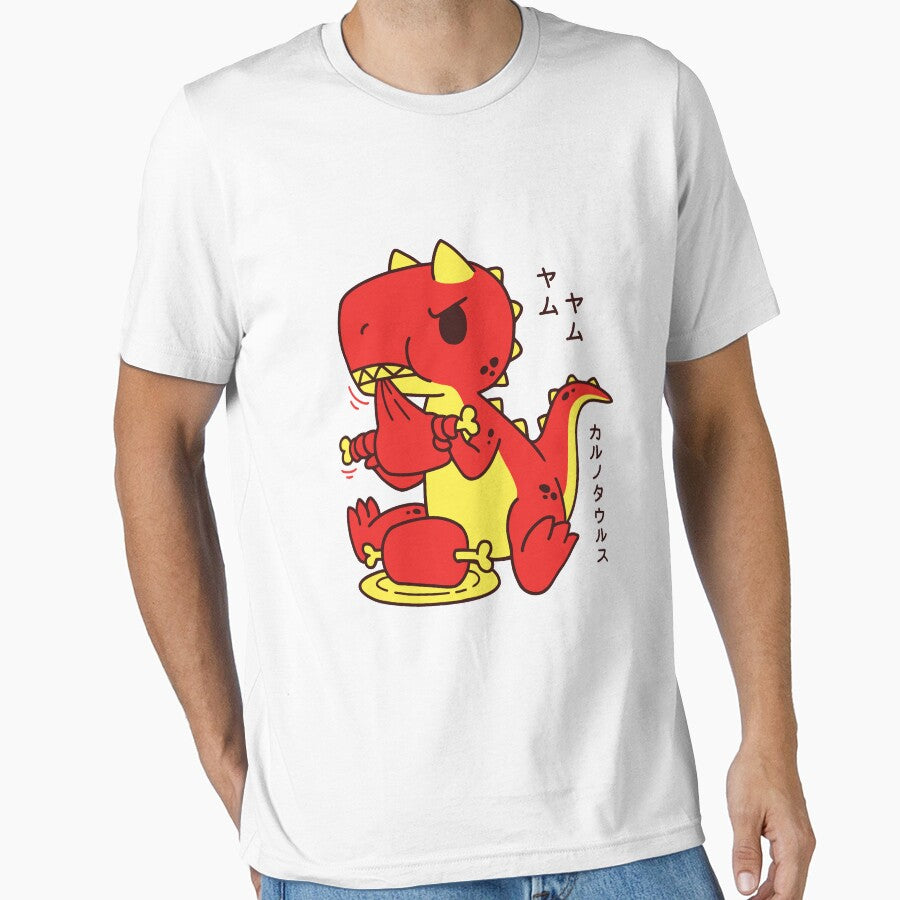Kawaii Carnotaurus T-Shirt | Cute Japanese Dinosaur Tee by dinosareforever