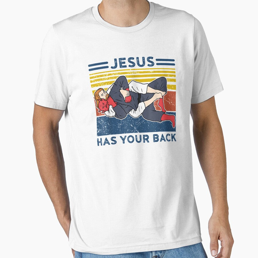 Funny Brazilian Jiu Jitsu "Jesus Has Your Back" by ETIndustries