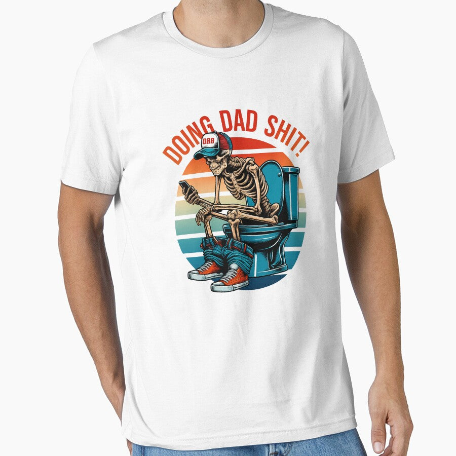 Doing Dad Shit Skeleton Retro Funny Father’s Day Design by UrbanKangaroo