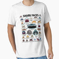 Types Of Shark Identification - Shark Faces - Shark Heart by DarrinLindstrom