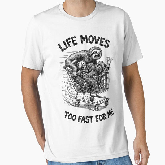 Sloth Turtle Snail Funny Animals Life Moves Too Fast by GrandeDuc