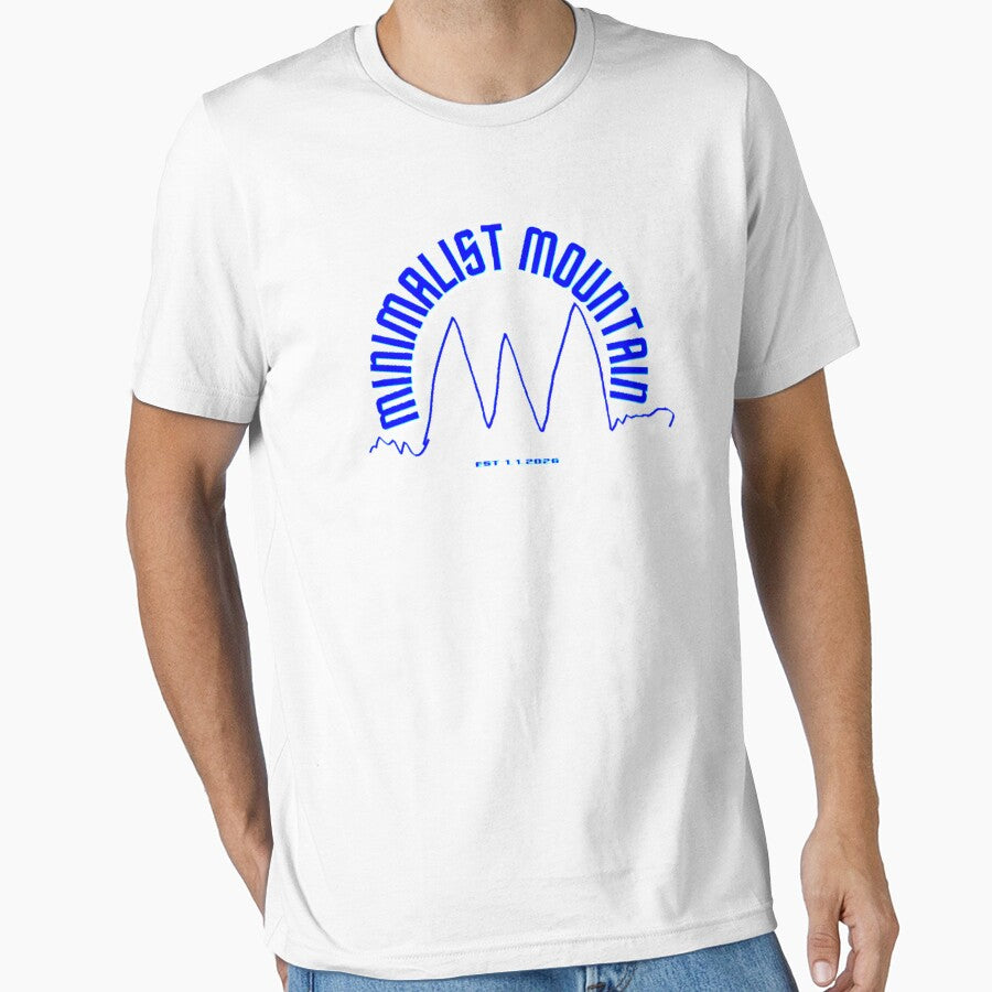 Minimalist Mountain Aesthetic Design | Neon Blue Travel Graphic | Modern Adventure Streetwear Sticker & Phone Case by The Urban Explorer