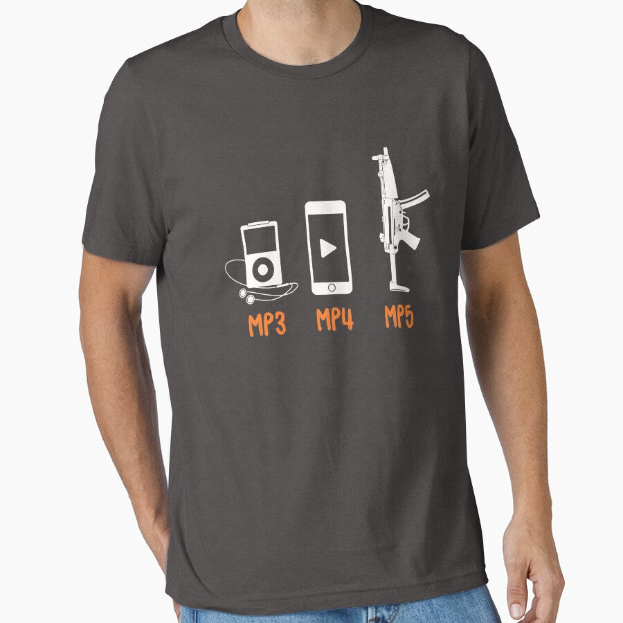 Funny Nerd Evolution Gamer Shirt: MP3 MP4 MP5 by RAWWR