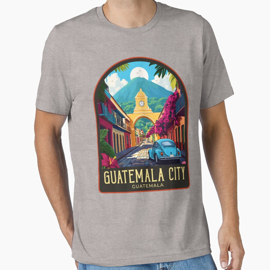 Guatemala City Vintage Travel Illustration by HomeLivingCo