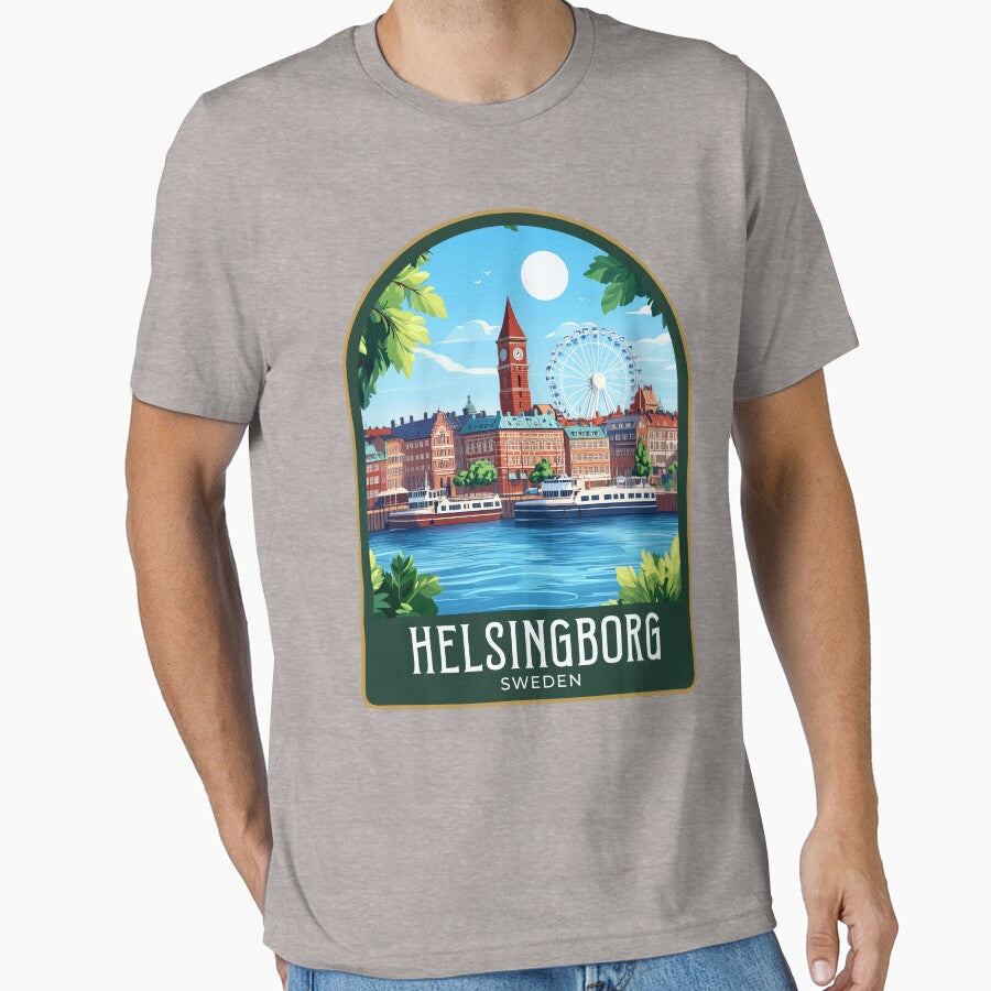 Helsingborg Vintage Travel Illustration by HomeLivingCo