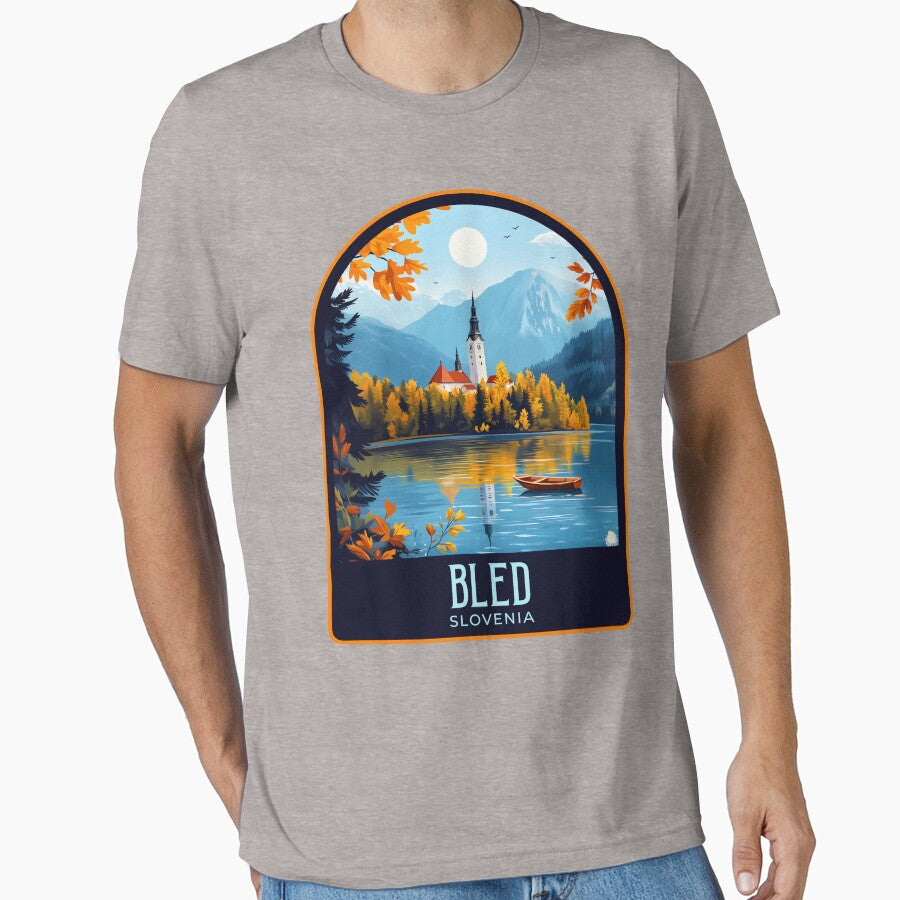 Bled Vintage Travel Illustration by HomeLivingCo