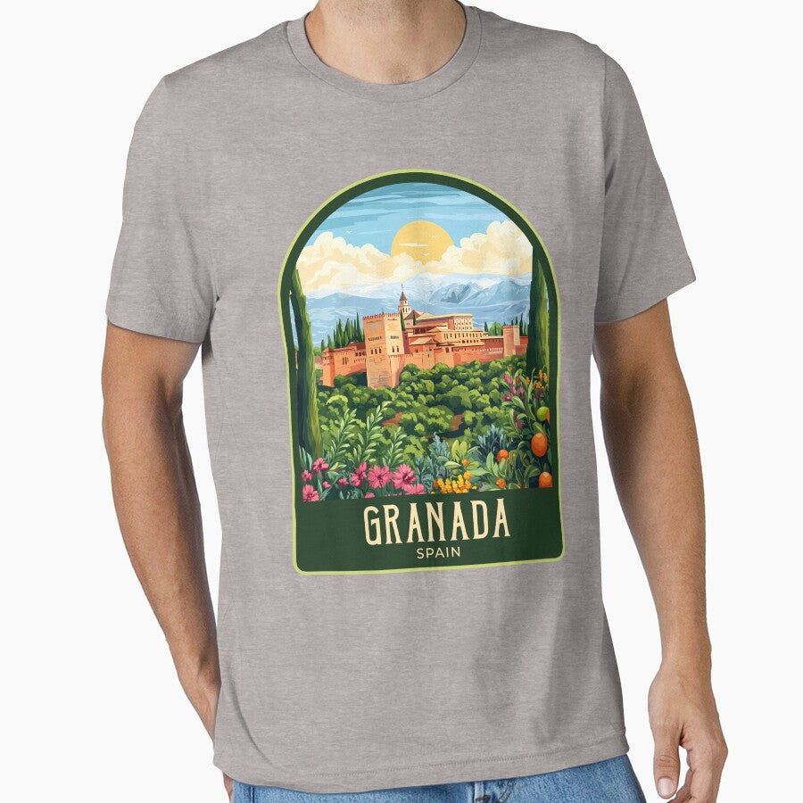 Granada Vintage Travel Illustration by HomeLivingCo