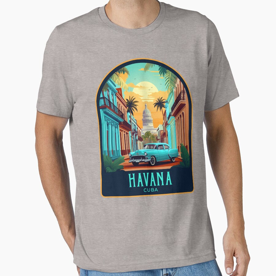 Havana Vintage Travel Illustration by HomeLivingCo