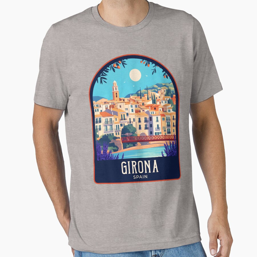 Girona Vintage Travel Illustration by HomeLivingCo