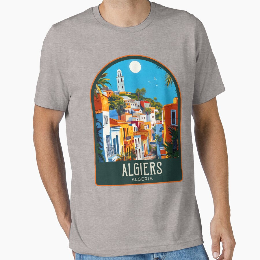 Algiers Vintage Travel Illustration by HomeLivingCo