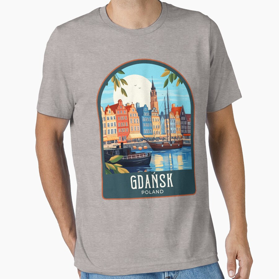 Gdańsk Vintage Travel Illustration by HomeLivingCo